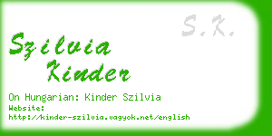 szilvia kinder business card